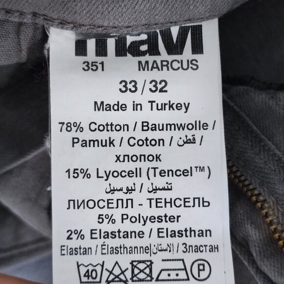 Mavi Jeans men's size 33/32 light grey Marcus slim straight leg - Picture 8 of 15